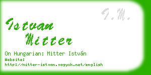 istvan mitter business card