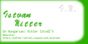 istvan mitter business card